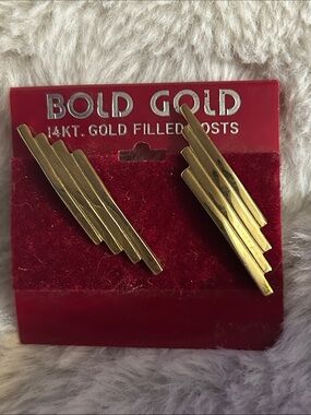 14kt Gold-Filled post Layered Bar Earrings - a throwback to the 90s